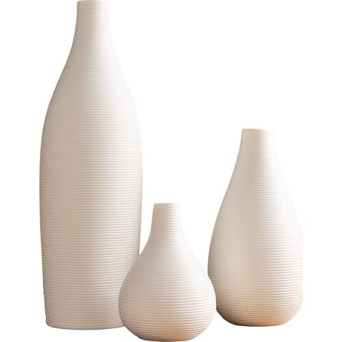 Ceramic Vases Small Mouth Flower Arrangement Home Furnishing Decoration Modern Nordic Style Living Room Flower Bottle WWO66