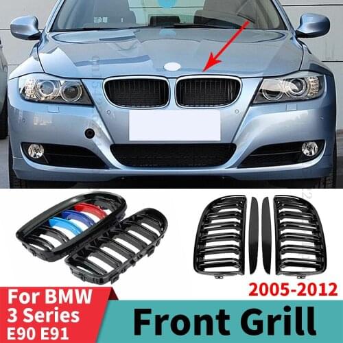 Modified Body Kit Kidney Front Grille Racing Grill Hood Mesh Tuning Replacement For BMW 3 Series E90 E91 2005 2006 2005-2012