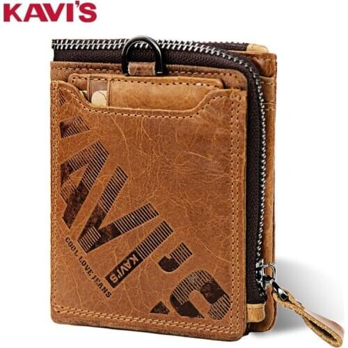 Crazy Horse Leather Mens Wallet Leather Wallet Retro Leather Mens Bag Multi-function Coin Purse Wallet