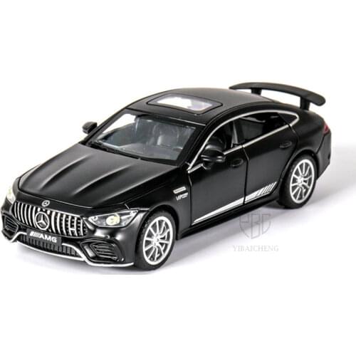 1/32 Alloy Sports Car Model Simulation AMG GT63S Children Toys 4 Doors Can Be Opened Pull Back With Light Music Gifts For Boys
