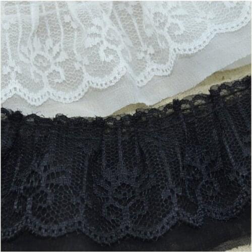 Fashionable Simple Comfortable Soft Chiffon Lace Fabric By The Yard For Garment Accessories Material