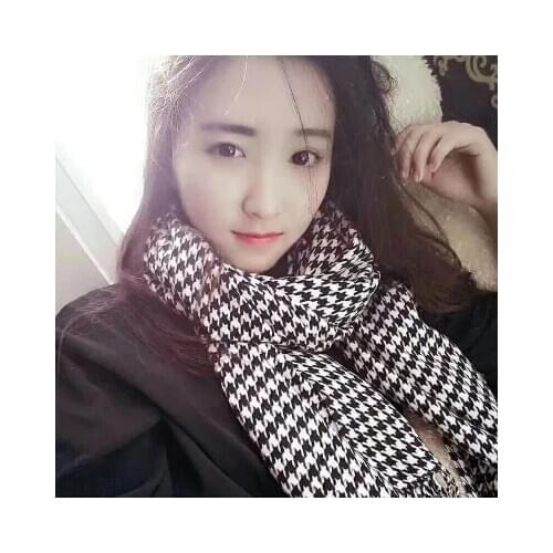 Fashion Womens Winter Big Classic Plaid Warm Wool Tassels Scarf Spring Autumn Unisex Long Cozy Shawl Pashmina Cashmere Feel