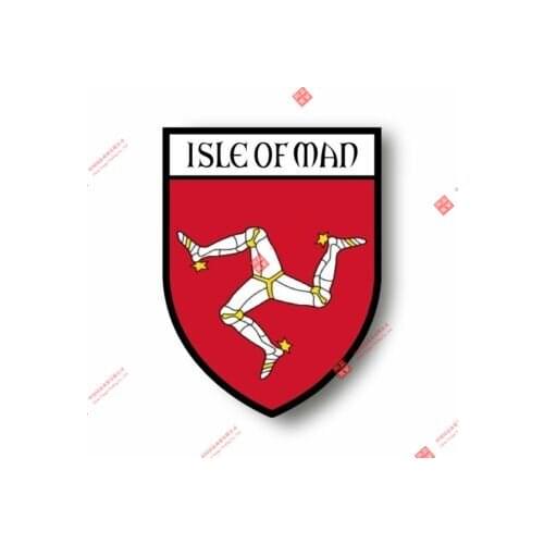 Stickers Decal Souvenir Vinyl Car Shield City Flag World Crest Man Island Isle Car Window Body Decorative Stickers Accessories