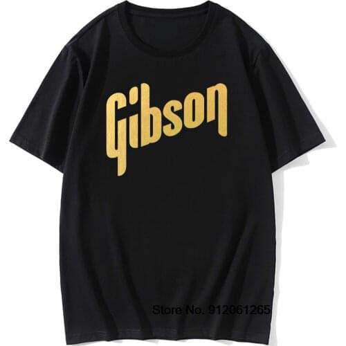 2021 New Gibson Music Rock T Shirt Men 100% Cotton O-Neck USA Guitar T-Shirt Male Short Sleeve Tshirts Hip Hop Homme Tops Tees