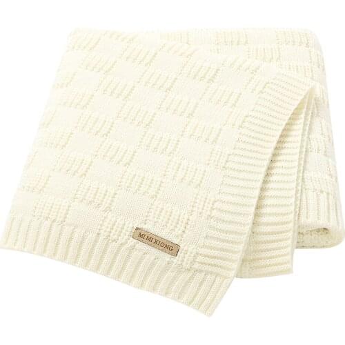 Baby Blanket Knitted Super Soft Toddler Crib Bed Blanket Infant Swaddle Wrap Stroller Basket Covers 100*80cm Kids Quilts