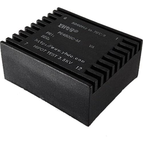 PE4809C-M Power 3VA input 110V Output 2*7.5V 50-60Hz Vaccum Epoxy Encapsulated PCB Welding Isolation Transformer