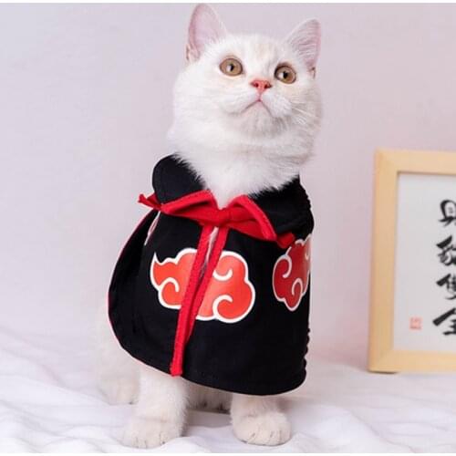 Cat Cloak Costume Anime Halloween Pet Clothes Puppy Cosplay Plush Cloak Christmas Cute Party Dog Cape Dressing Up