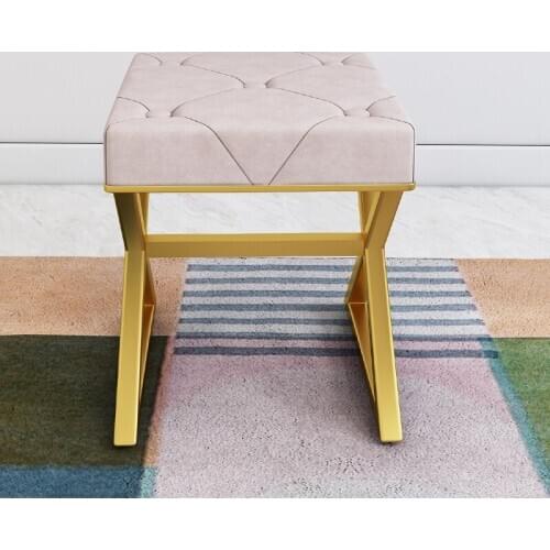 Luxury And Comfortable Fashion Metal Wrought Iron Bedroom Dressing Stool