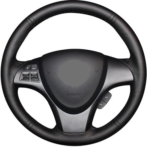 Hand-stitched Black Artificial Leather Car Steering Wheel Cover for Suzuki Kizashi 2010 2011 2012 2013 2014 2015