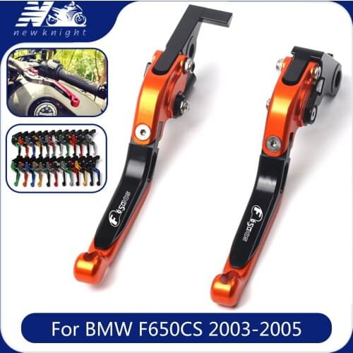 With Logo 20 Colors For BMW F650CS F650 CS 2003-2005 Motorcycle CNC Aluminum Adjustable Foldable Brake Clutch Lever Accessories