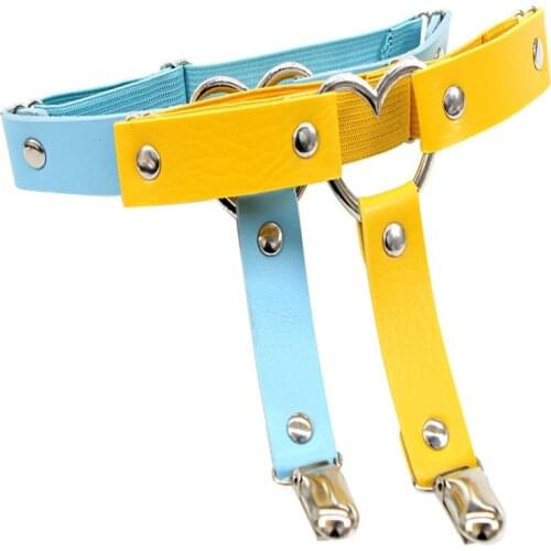 Sexy Accessories Love Heart-Shaped Leather Handmade Simple Punk Hip-Hop Leg Ring Foot Ring Garter Belt