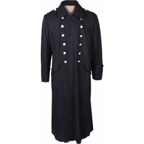 WWII GERMAN ELITE M32 BLACK WOOL GREATCOAT COAT IN SIZES