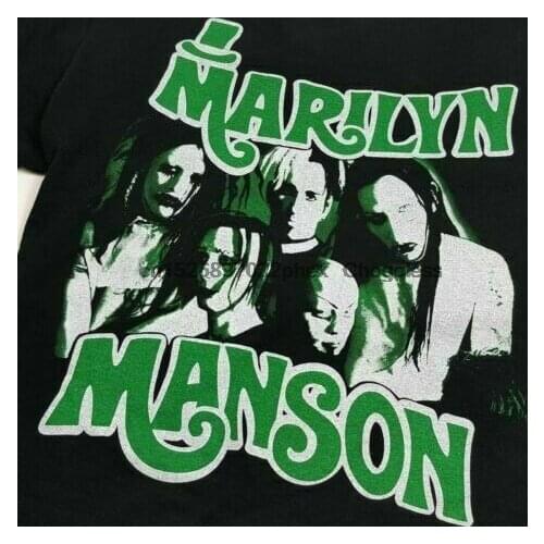 Vintage Marilyn Manson reprint Black Men Women S-5XL T-Shirt Tee