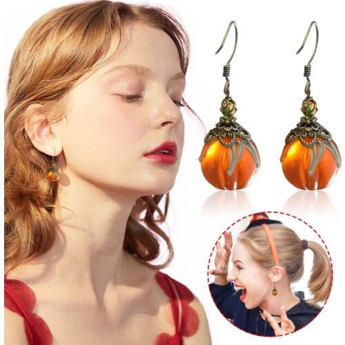 Halloween Dangle Earrings Witch Hat Retro Pumpkin Earrings Personality Earrings Funny Earrings Aretes De Mujer Modernos