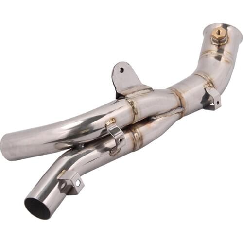 Slip on Motorcycle Exhaust Stainless Steel Front Middle Link Pipe For Yamaha R1 2009 2010 2011 2012 2013 2014 Years