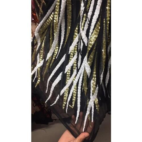 Embroidered Tulle Lace Fabric with sequins African French Lace Fabric JRB-80904 with High Quality in colorful sequins lace