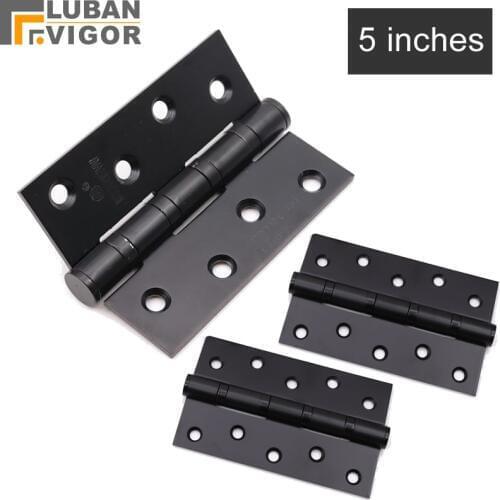High quality ,5 inches black Stainless steel hinge for wooden door,With bearing,Quiet and durable,bear 70kg, Door Hardware