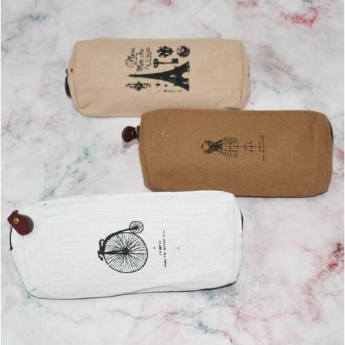 1pcs retro high quality pencil bag Paris style pencil case school student school supplies