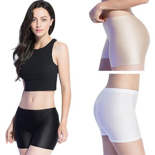 Safety shorts Flat Tiered under skirt Sexy White Solid short shorts underwear femme woman Soft Comfortable #30