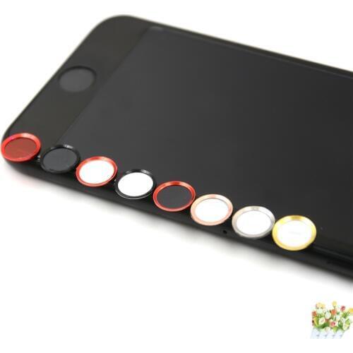 For iPhone Home Button Sticker Touch ID Protector for iPhone 5s 5 se 4 6 S 6s 7 Plus Case Cover Aluminum Luxury Phone