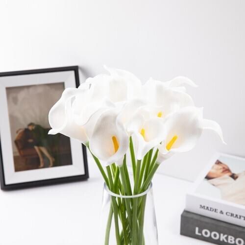 1/2/4pcs Artificial Flowers PU Calla Lily Tulip 35cm Colorful Fake Plant Bouquet Home Party Wedding Decoration Accessories