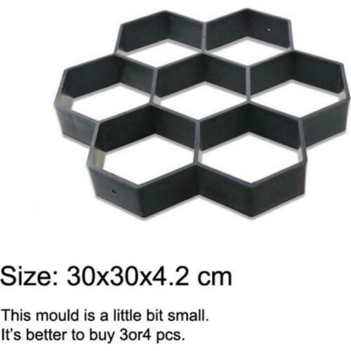 3/5PCS Garden Paving Molds DIY Plastic Walk Manually Road Path Maker Garden Propylene Paving Cement Brick Stone Concrete Mould