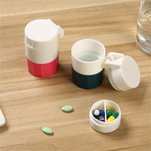 4 Layer Pill Box Cutter Medicine Crusher Grinder Splitter Tablet Cutter Divider Storage Case Pill Box Cutting Tablets
