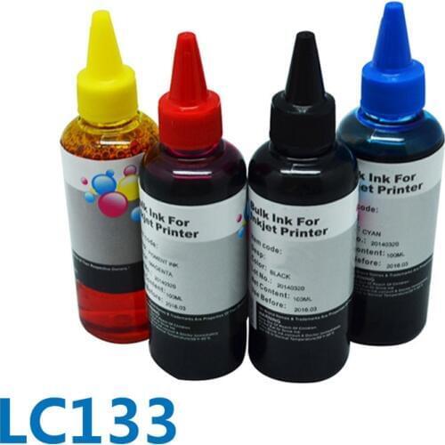 400ML Hot Selling Specialized For Brother LC133 Dye Bottle Ink Refillable For Brother DCP-J152W/J552W/J752W/MFC-J870DW/J650DW