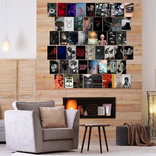 50Pcs Grunge Aesthetic Picture for Wall Collage Grunge Kits Warm Color Room Decor for Girls Wall Art Prints for Room Dorm Poster