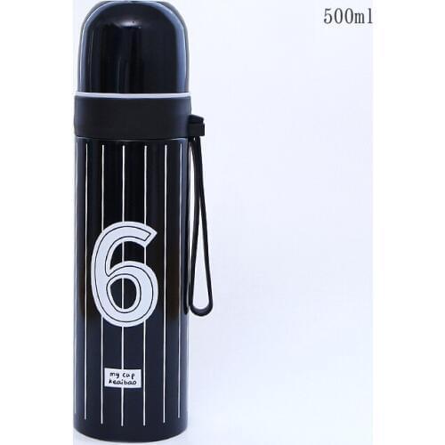 500ml Stainless Steel Thermos Vacuum Flasks Portable Camping Sport Thermoses Bottle Insulated Water Bottle Fashion Vacuum Cups