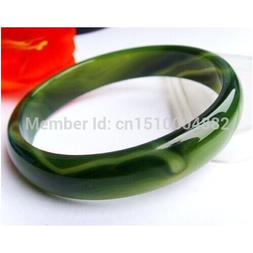 Free shipping 0091 Beloved Natural beautiful green bracelet bangle big