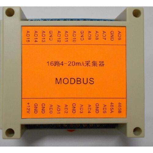 Free Shipping! MODBUS RTU 16-channel 4-20MA acquisition of industrial grade communication module relay module rs485/232