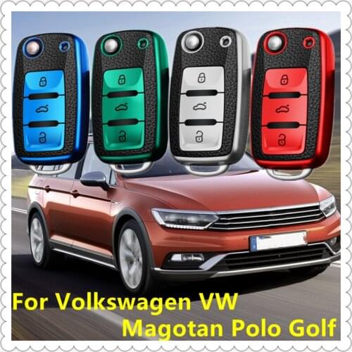 Car Key Case For Volkswagen VW Magotan Polo Golf 3 4 5 6 Mk6 Passat b5 b6 b8 b7 Touran Bora Tiguan Jetta Lavida Skoda Octavia