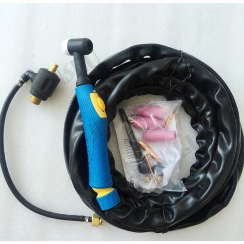 WP-17 WP17 TIG Torch 4M Blue Headld For Air Cooled Argon Welding Gas And Power Seperated