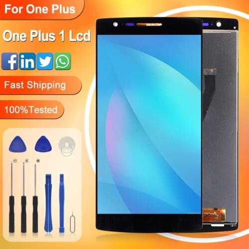HH New A0001 Lcd For OnePlus One LCD Touch Screen Digitizer Assembly With Frame Repair Part For Oneplus 1 Display Free Shipping