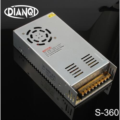 DIANQI Switching Power Supply for LED Strip light 24V 5V 12V 13.5V 15V 36V 48V S-360W AC DC Converter S-360-24