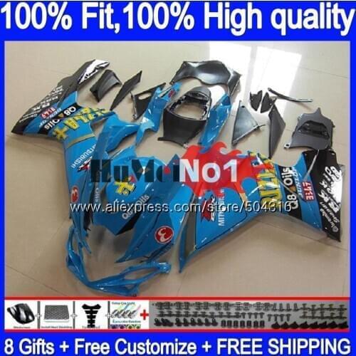 Injection For SUZUKI K11 GSXR 750 600 2011 2012 2013 2014 2015 2016 RIZLA cyan 18MC.85 GSXR600 GSXR750 11 12 13 14 15 Fairing