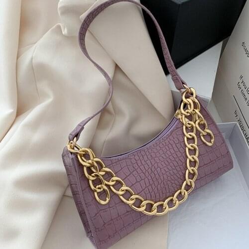 Stone Pattern Pu Leather For Women 2020 Summer Chain Design Small Shoulder Simple Luxury Handbags Crossbody Bag