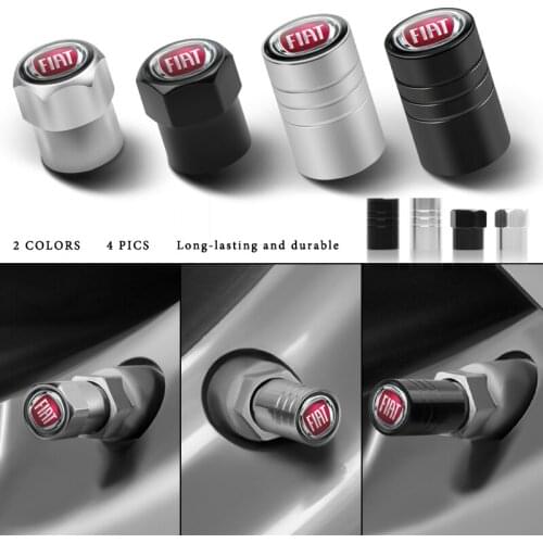 Scorpion Logo 4PCS Car Dustproof Tyre Wheel Air Valve Caps For Fiat Idea Stilo Ducato Grande Minibus ABARTH 500 Punto Panda Tipo