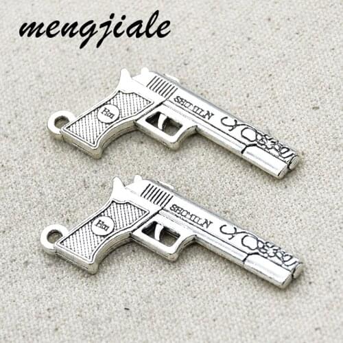 3pcs Hot Sell Wholesale Zinc Alloy Metal 3D Gun Charms For Jewelry Accessories Making 51*28mm