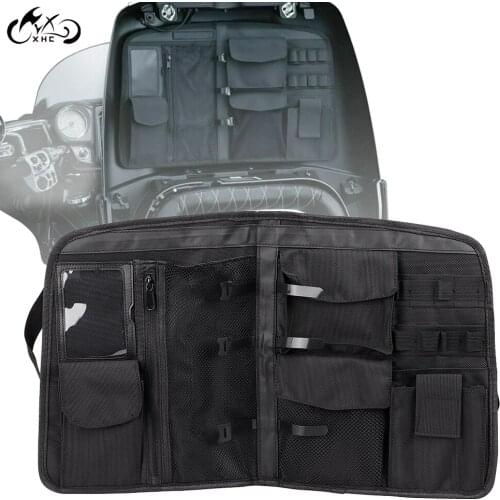 Motorcycle Black Tour Pak Pack Lid Organizer Bag Pouch Fit For Indian Chieftain 2014-2020 Roadmaster 2015-2020 Dark Horse Elite