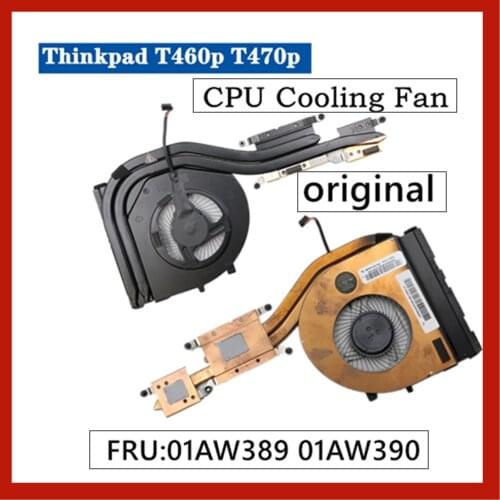 For Lenovo Thinkpad T460p T470p CPU Cooling Fan Heatsink Assembly Radiator Cooler 01AW389 01AW390