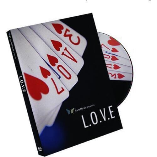 L.O.V.E (DVD and Gimmick) -Magic Trick,close up /stage,card magic props,Top quality