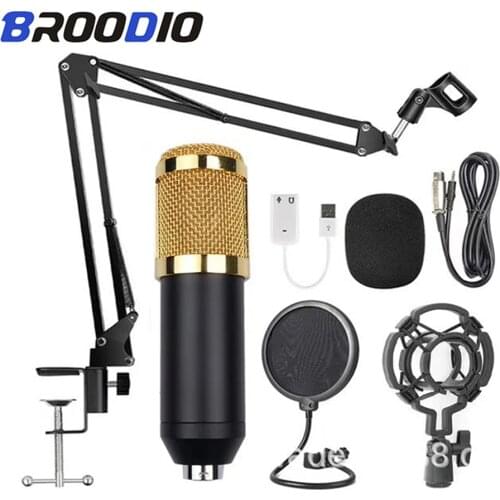 Mic Bm 800 Microphone Studio Recording Kits bm800 for Computer Studio Recording Karaoke mic Sound Card for PC bm-800 Mic Stand