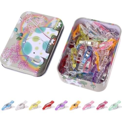 50pcs Multipurpose Sewing Quilting Clips with Box Binding Clamp Patchwork Craft