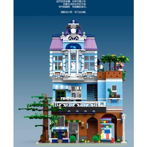 Mould King Streetvie Coffee Shop With Led Light Model Building Blocks Diy Cafe Store Architecture Modular Bricks Toys For Kids