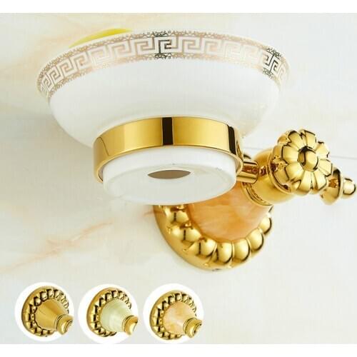Jade Gold Bronze Toilet Soap Dish Soap Dish Creative European Style Marble Bathroom Hardware Luxury Soap for dishes