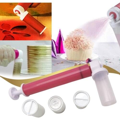 2021 New Cake Spray Gun Cake Airbrush Coloring Sprayer Duster Manual Watering Can Cake Decorating Tools Baking Tools Food Grade