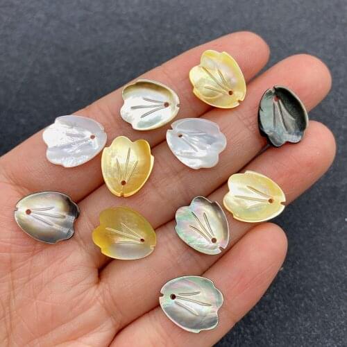Wholesale Multicolor Leaf Shape Pendant Natural Shells for Jewelry Making DIY Handmade Accessories Beaded Decoration Fashion