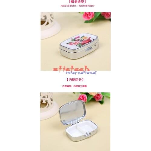 By hdl 500 pcs Folding pill case container for Medicines Organizer Metal Pill box Portable Pill cutter Splitters